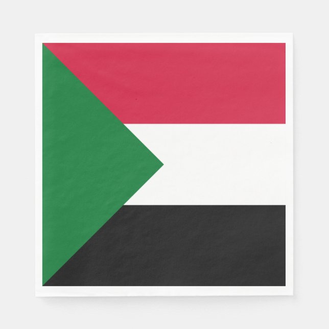 Servilleta De Papel Bandera de Sudán (Anverso)