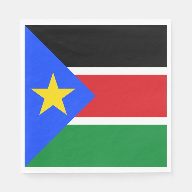 Servilleta De Papel Bandera de Sudán del Sur (Anverso)