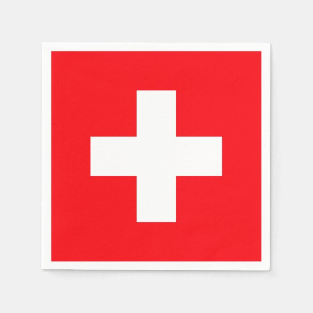 Servilleta De Papel Bandera de Suiza (Anverso)