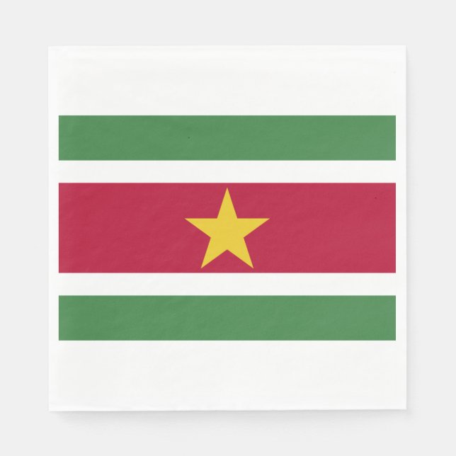 Servilleta De Papel Bandera de Surinam (Anverso)