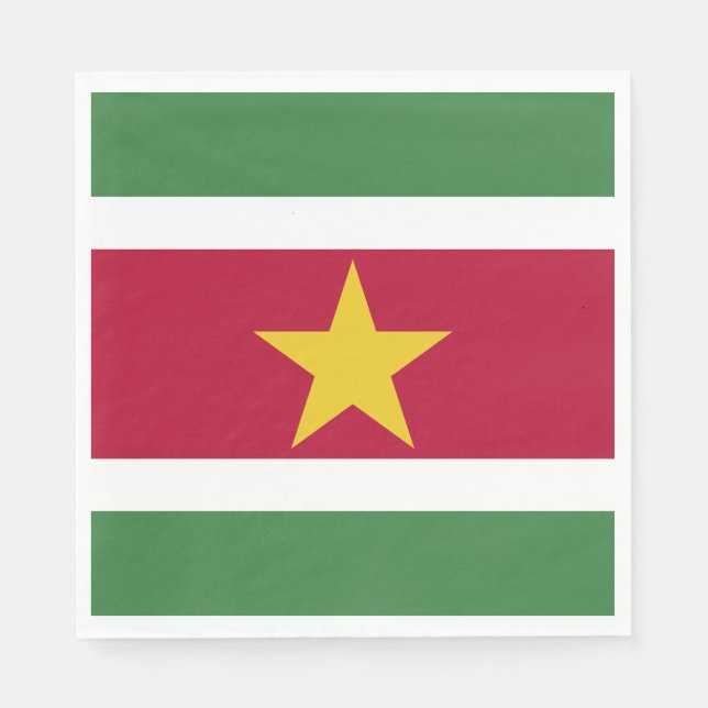 Servilleta De Papel Bandera de Surinam (Anverso)