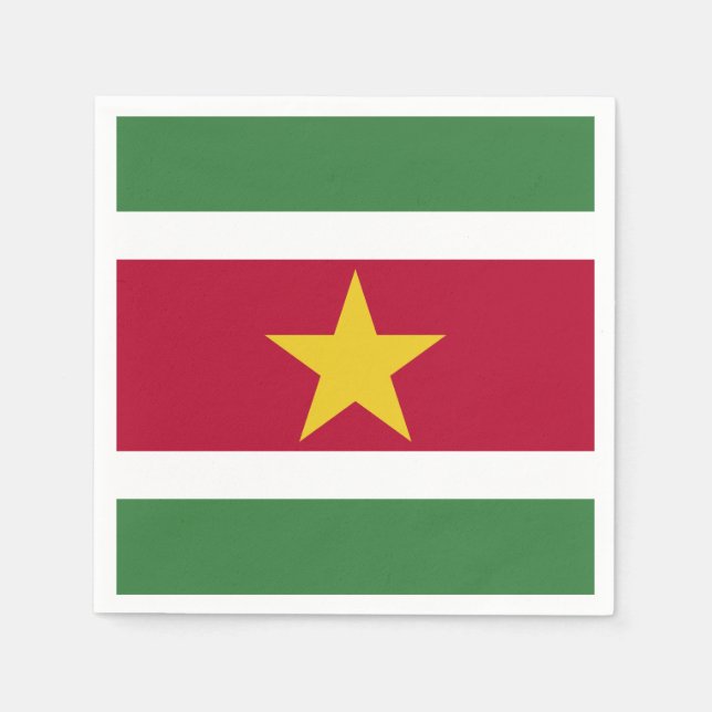 Servilleta De Papel Bandera de Surinam (Anverso)