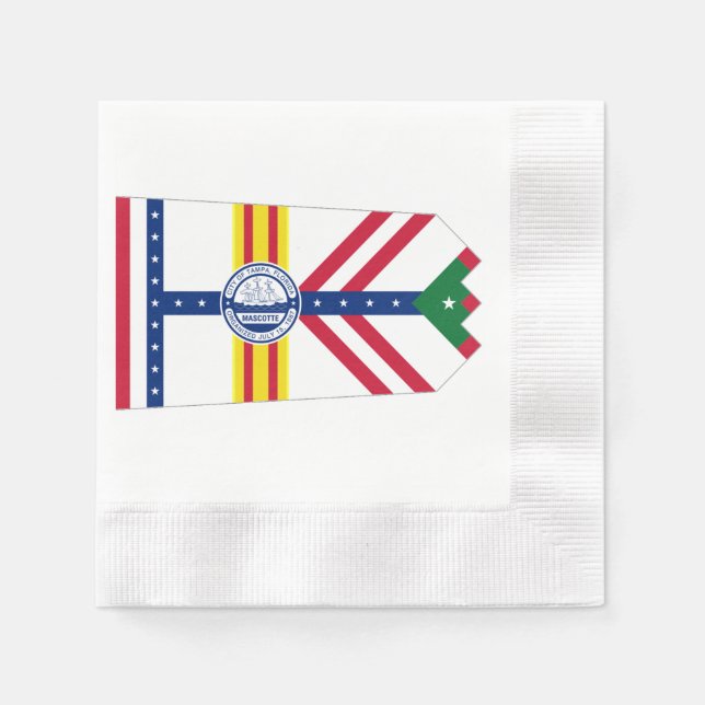 Servilleta De Papel Bandera de Tampa (Anverso)