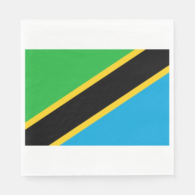 Servilleta De Papel Bandera de Tanzania (Anverso)