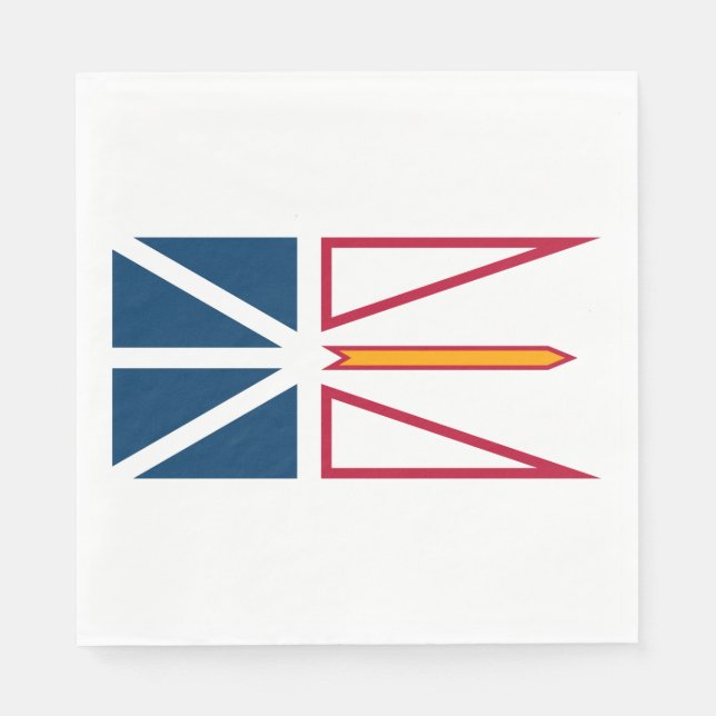 Servilleta De Papel Bandera de Terranova y Labrador (Canadá) (Anverso)