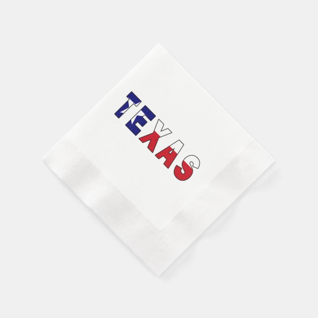Servilleta De Papel Bandera de Texas (Borde)