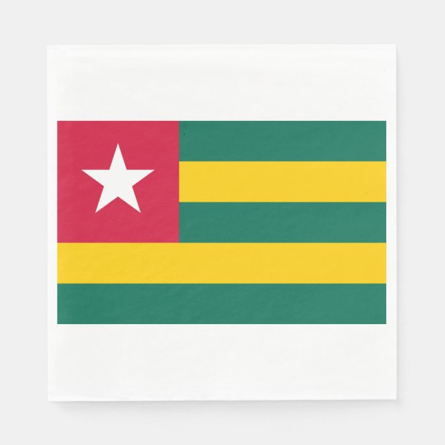 Servilleta De Papel Bandera de Togo (Anverso)
