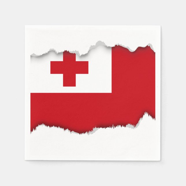Servilleta De Papel Bandera de Tonga (Anverso)