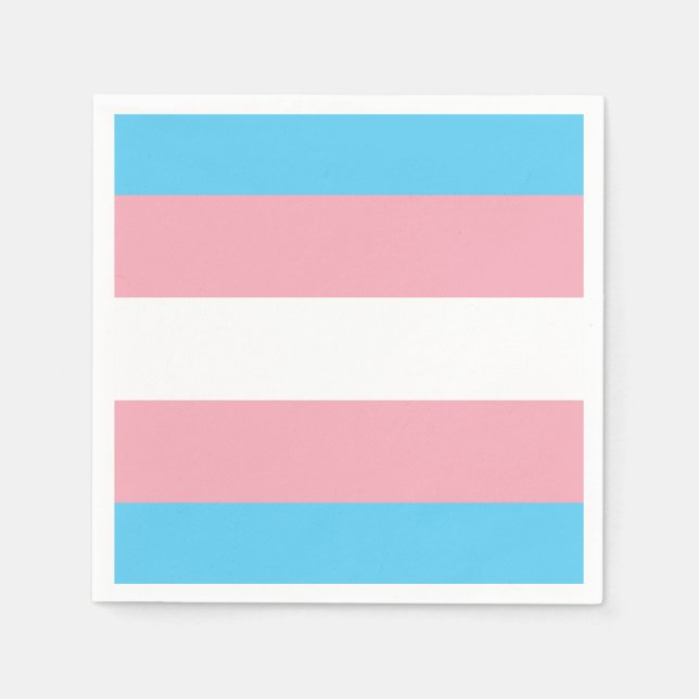 Servilleta De Papel Bandera de Trans (Anverso)