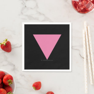 Servilleta De Papel bandera de triángulo rosa de SlipperyJoe's símbolo