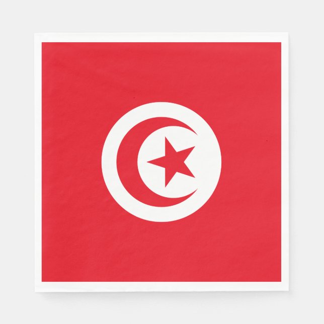 Servilleta De Papel Bandera de Túnez (Anverso)