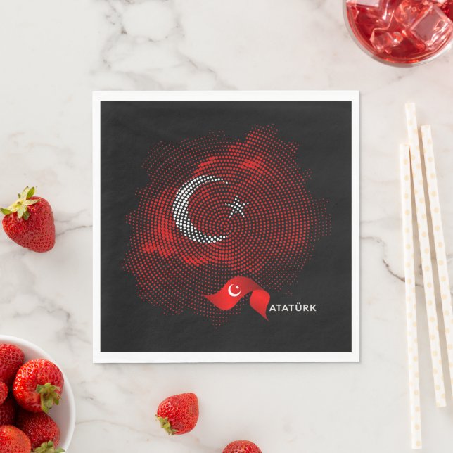 Servilleta De Papel bandera de Turquía (In situ)