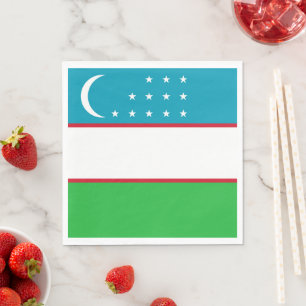 Servilleta De Papel Bandera de Uzbekistán