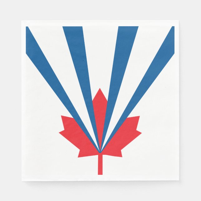 Servilleta De Papel Bandera de Vaughan (Ontario, Canadá) (Anverso)
