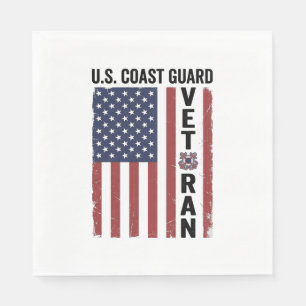 Servilleta De Papel Bandera de veterano de la Guardia Costera Diseño v