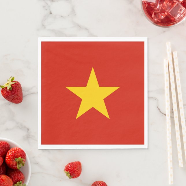 Servilleta De Papel Bandera de Vietnam (In situ)