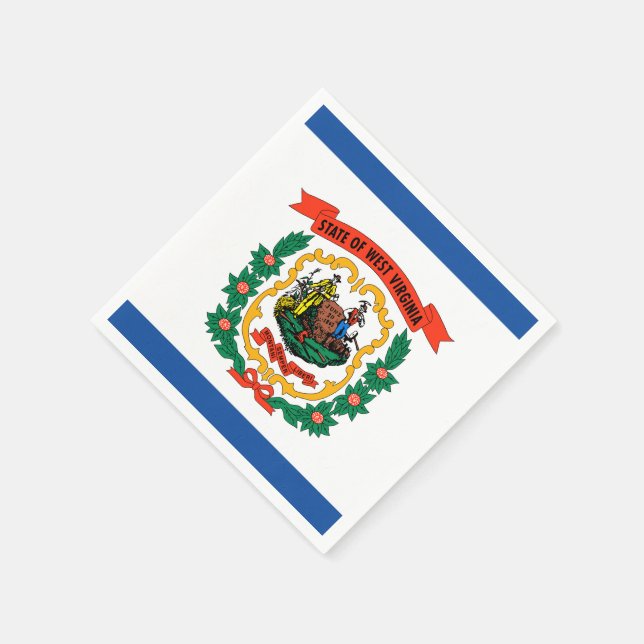 Servilleta De Papel Bandera de Virginia Occidental (Borde)