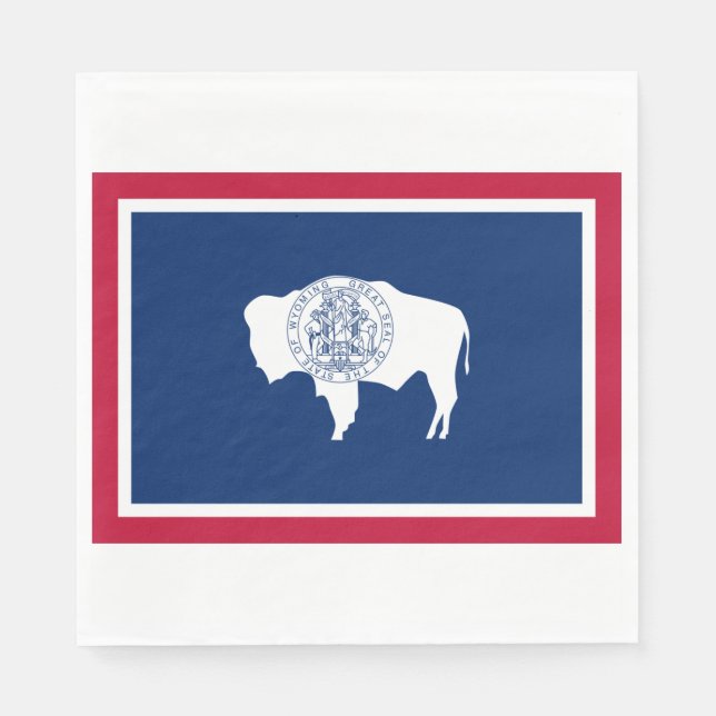 Servilleta De Papel Bandera de Wyoming (Anverso)