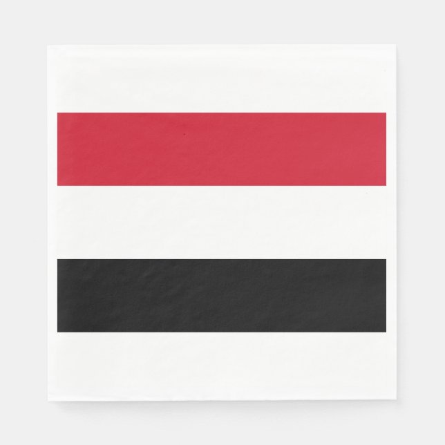 Servilleta De Papel Bandera de Yemen (Anverso)