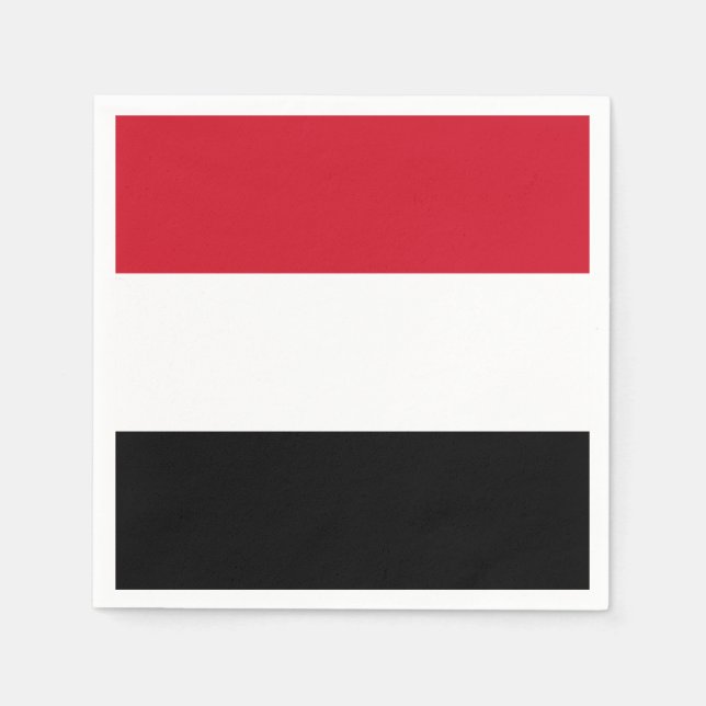 Servilleta De Papel Bandera de Yemen (Anverso)