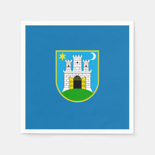 Servilleta De Papel Bandera de Zagreb, Croacia