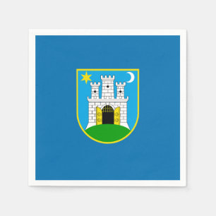 Servilleta De Papel Bandera de Zagreb, servilletas de Croacia