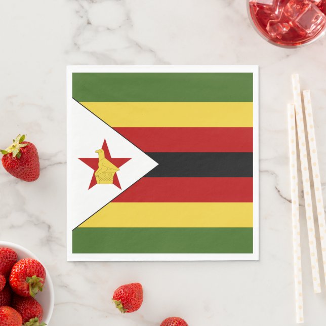 Servilleta De Papel Bandera de Zimbabue (In situ)