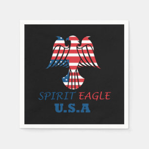 Servilleta De Papel Bandera del águila espiritual de Estados Unidos