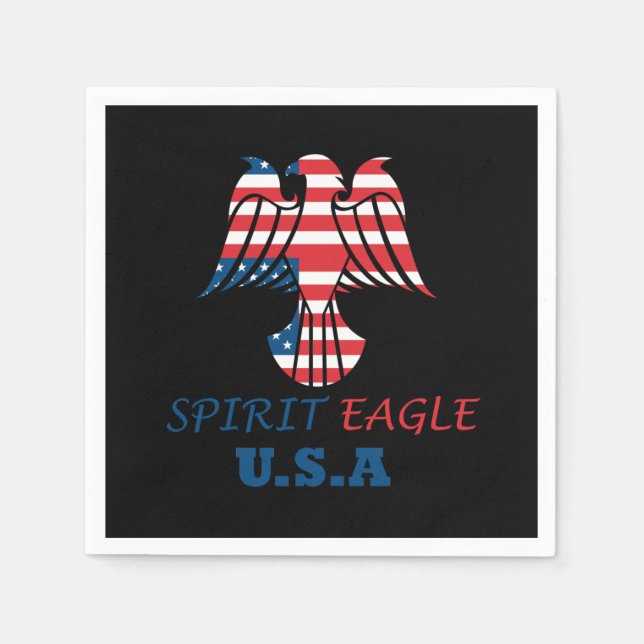 Servilleta De Papel Bandera del águila espiritual de Estados Unidos (Anverso)