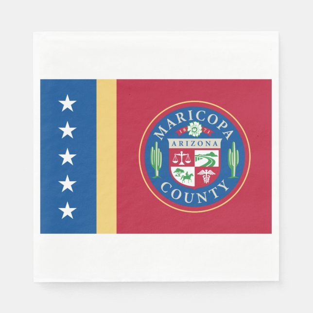 Servilleta De Papel Bandera del condado de Maricopa (Arizona) (Anverso)