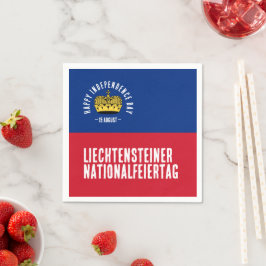 Servilleta De Papel Bandera del Día Nacional de Liechtenstein