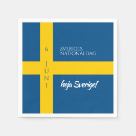 Servilleta De Papel Bandera del Día Nacional Sueco Sveriges Nationalda