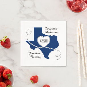 Servilleta De Papel Bandera del Estado Azul Texas Curling Ribbon Boda