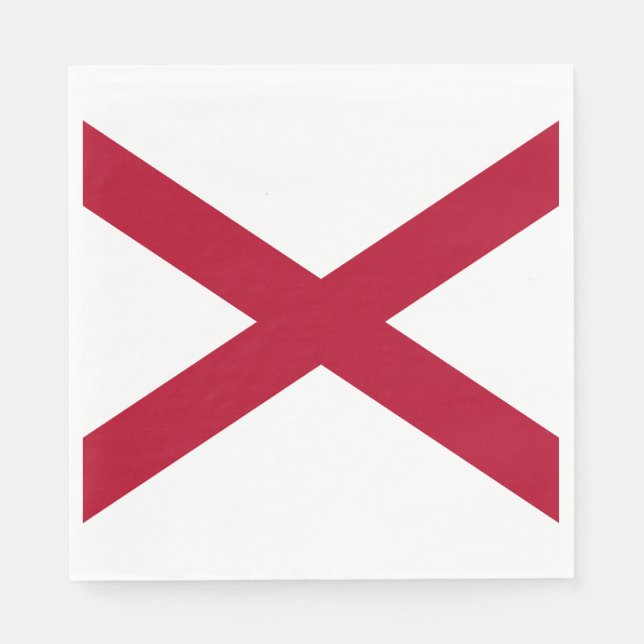 Servilleta De Papel Bandera del estado de Alabama (Anverso)