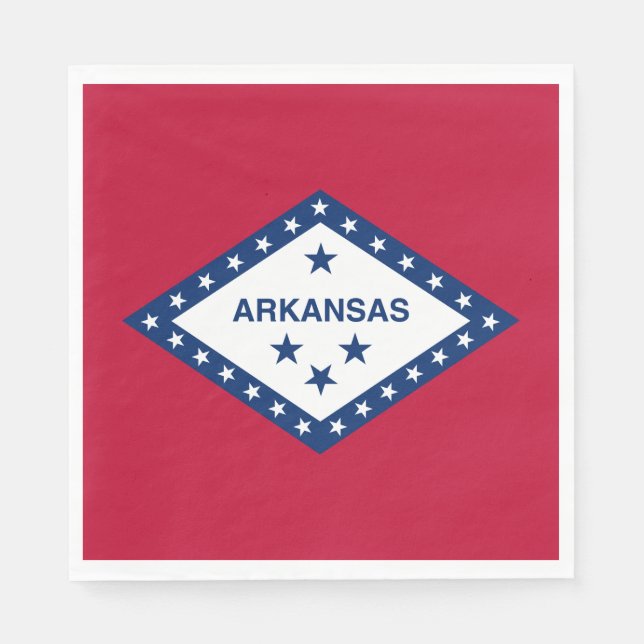 Servilleta De Papel Bandera del estado de Arkansas (Anverso)