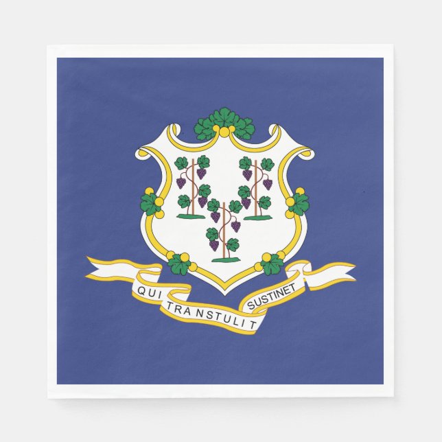 Servilleta De Papel Bandera del estado de Connecticut (Anverso)