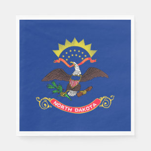 Servilleta De Papel Bandera del estado de Dakota del Norte