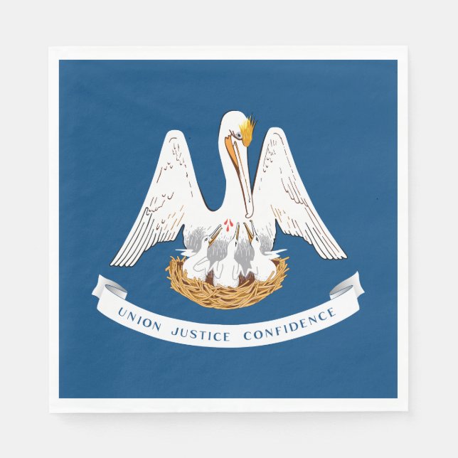 Servilleta De Papel Bandera del estado de Luisiana (Anverso)