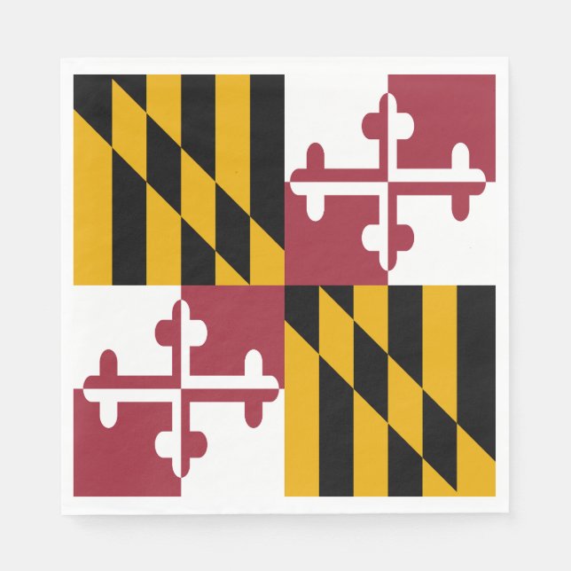 Servilleta De Papel Bandera del Estado de Maryland (Anverso)