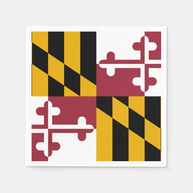 Servilleta De Papel Bandera del Estado de Maryland (Anverso)