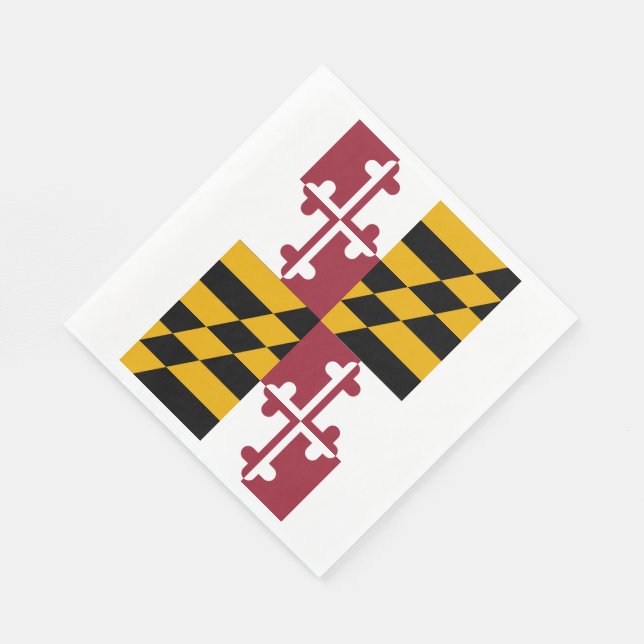 Servilleta De Papel Bandera del Estado de Maryland (Esquina)