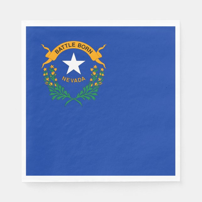 Servilleta De Papel Bandera del estado de Nevada (Anverso)