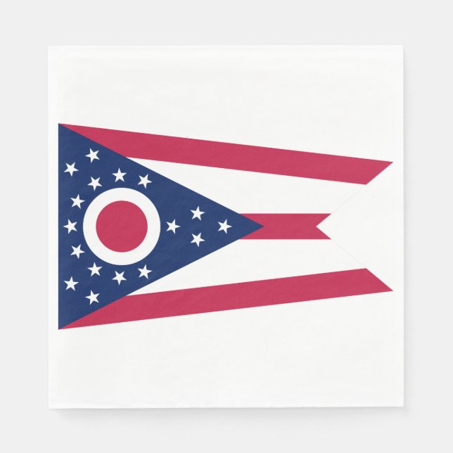Servilleta De Papel Bandera del Estado de Ohio (Anverso)