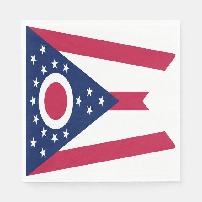 Servilleta De Papel Bandera del Estado de Ohio (Anverso)