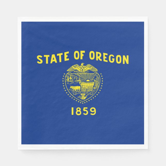 Servilleta De Papel Bandera del Estado de Oregon (Anverso)