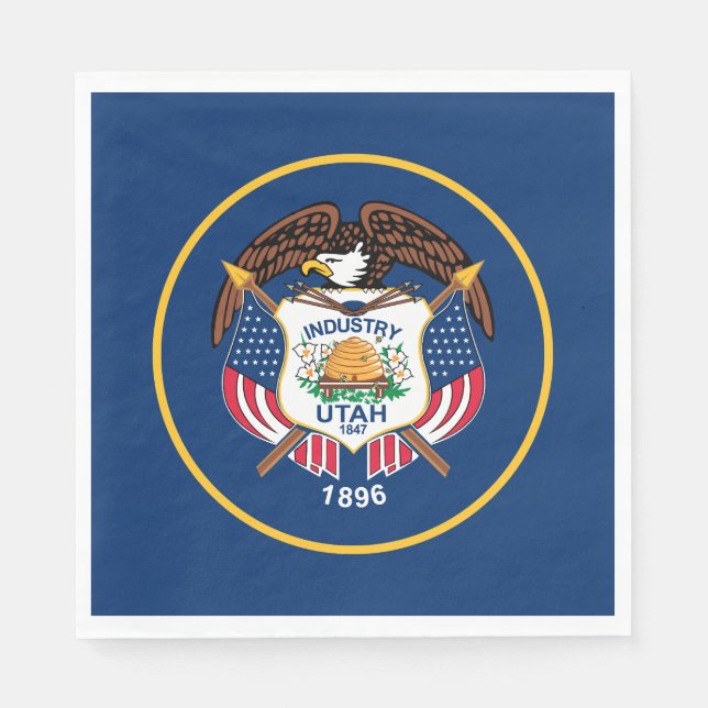 Servilleta De Papel Bandera del estado de Utah (Anverso)