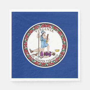 Servilleta De Papel Bandera del estado de Virginia