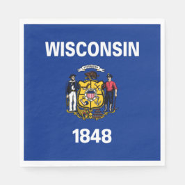 Servilleta De Papel Bandera del Estado de Wisconsin