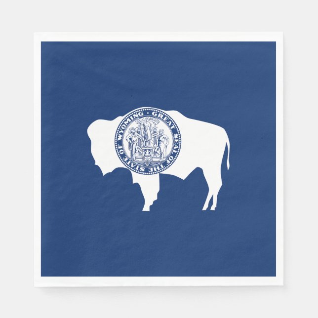 Servilleta De Papel Bandera del estado de Wyoming (Anverso)