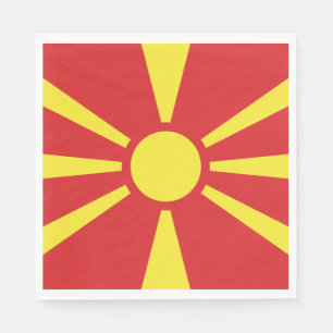 Servilleta De Papel Bandera del Norte de Macedonia